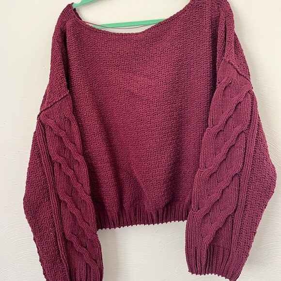 Free people burgundy cashmere sweater - Picture 4 of 4